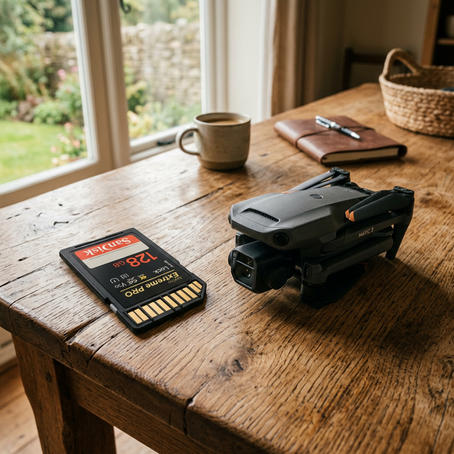 Aero 3 Lite 4K drone flying above dramatic UK coastal cliffs