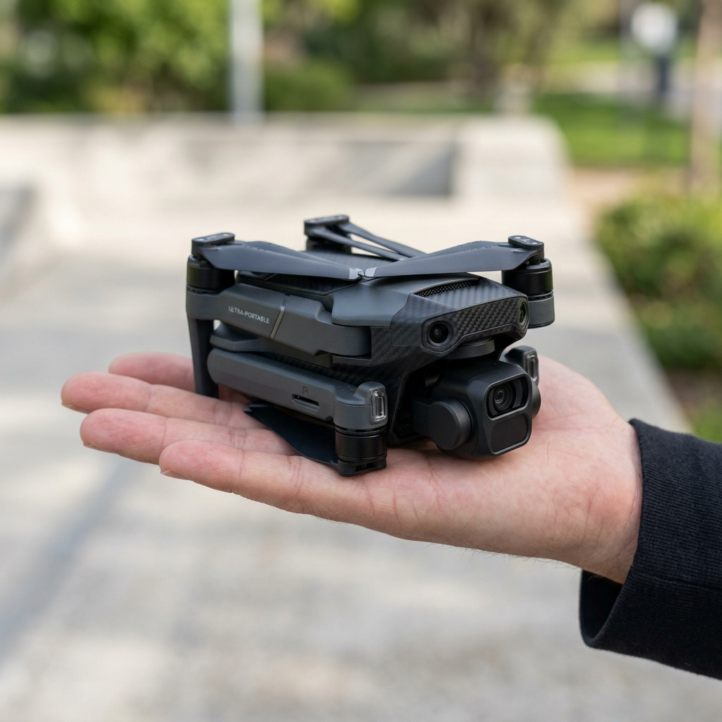 Aero 1 Lite foldable drone held in hands showing compact design