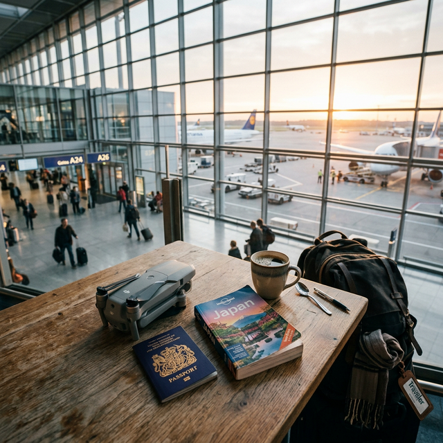 Aero 3 Lite 4K drone flying above dramatic UK coastal cliffs