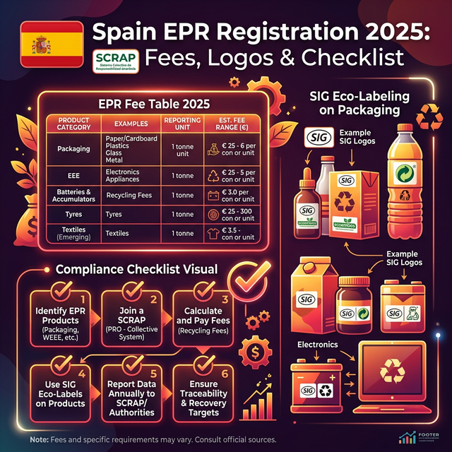 Spain EPR Registration: 2025 Fees, Logos & Checklist