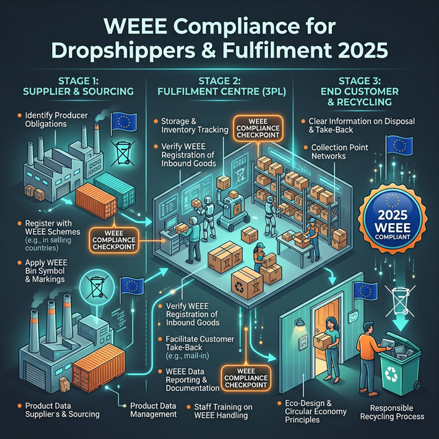 WEEE Compliance for Dropshippers & Fulfilment: 2025 Guide