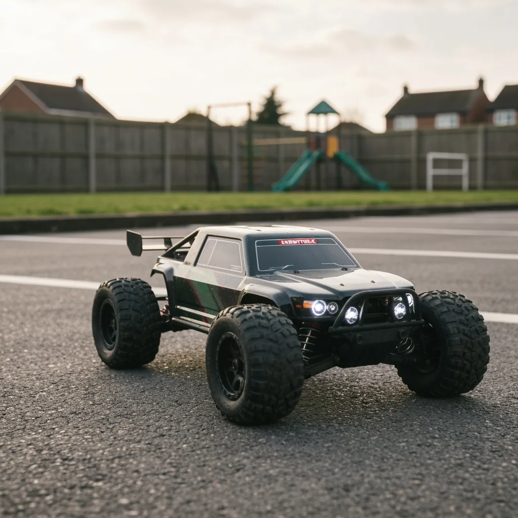 UK next-day delivery box with RC car spare parts inside