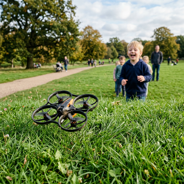Aero 3 Lite 4K drone flying above dramatic UK coastal cliffs