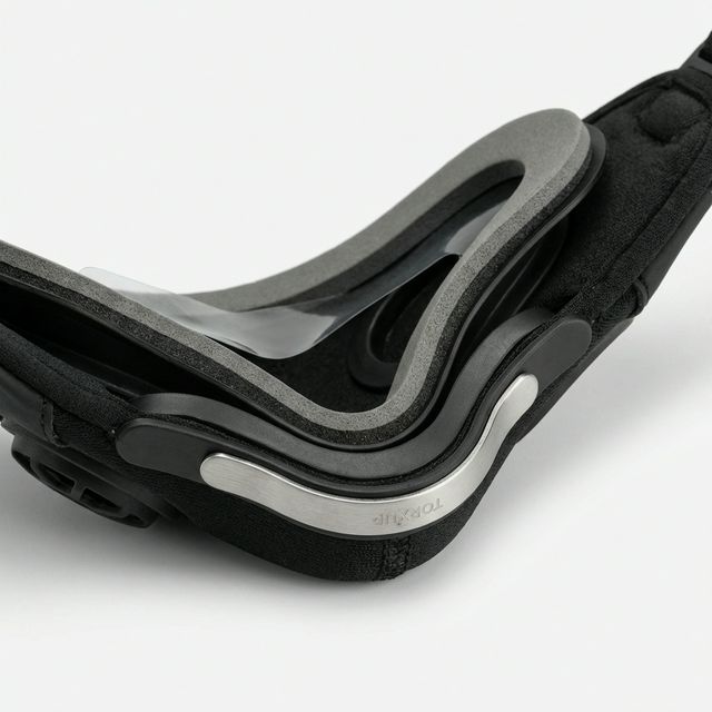 Close-up technical detail of the Torxup multi-layer anti-fog nasal seal and foam padding.