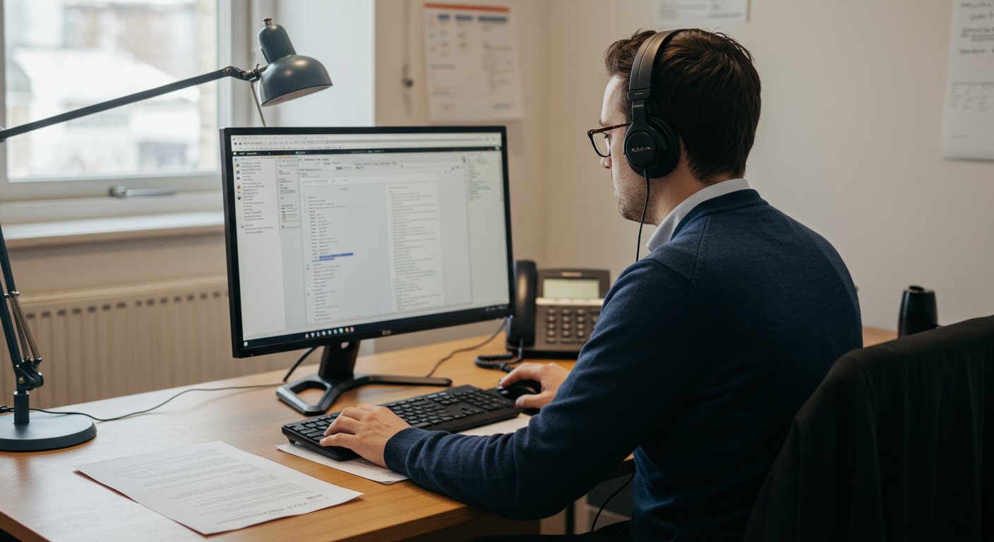 AI receptionist for UK translation agencies — unbilled minutes editorial card