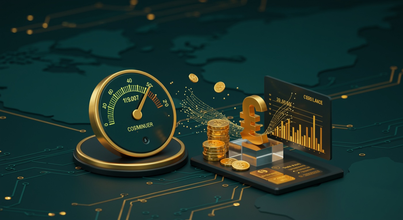 Cost per minute meter and gold-plinth pricing motif