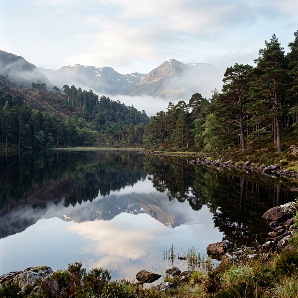 Glen Affric expedition route through ancient woodland