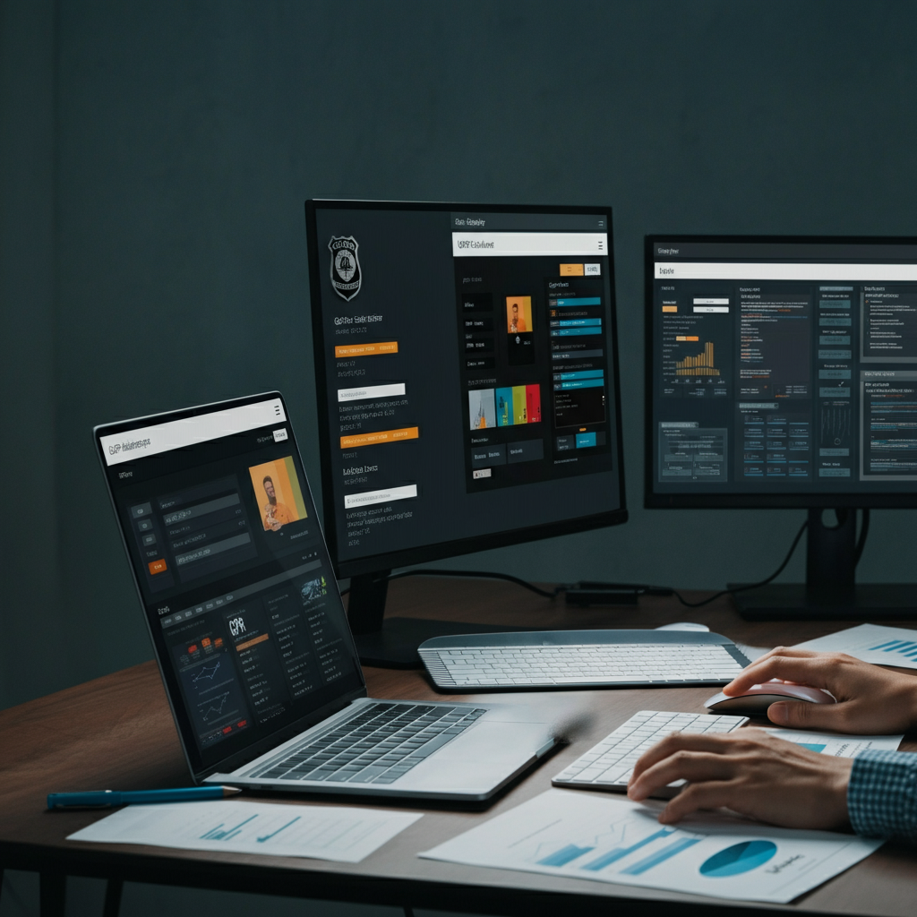 Best Amazon Seller data sources displayed on office computer screens with GDPR compliance checklists, highlighting EU B2B lead quality.
