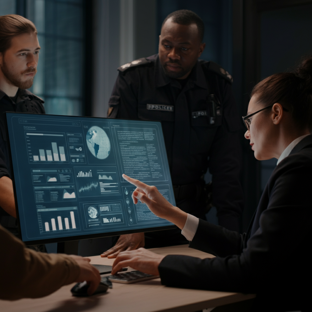 Choosing The Right Incident Management Tool: IT professionals collaborating around a digital dashboard to compare incident management software features and pricing in a modern office.
