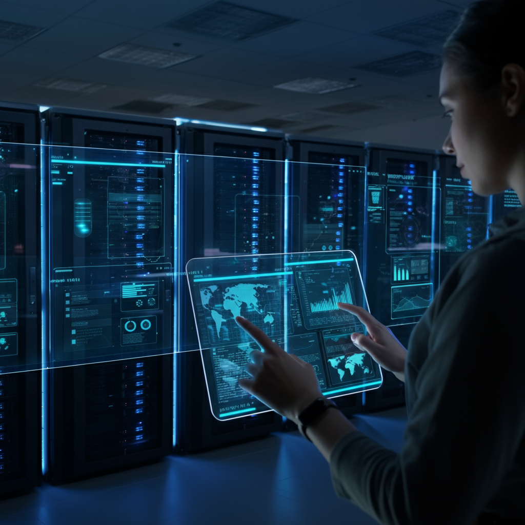 Modern UK IT operations centre with large AI and machine learning dashboards, illustrating why AIOps is critical for modern IT operations and high-performing teams.