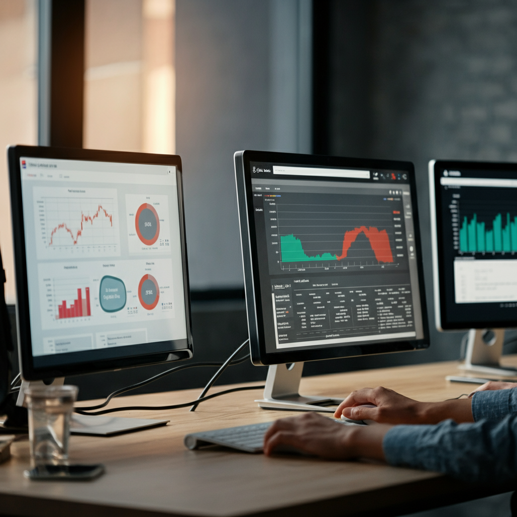 Tableau Pricing dashboards and cost breakdowns on screens in a collaborative Amazon agency office, highlighting hidden outreach costs and budgeting strategy.