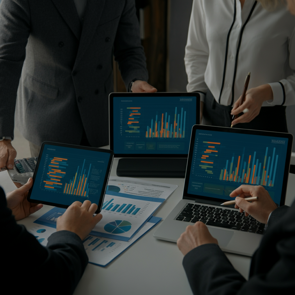 Target Market Segmentation for EU compliance visual: British professionals analysing segmentation graphs and verified business data in a compliance-focused office setting.