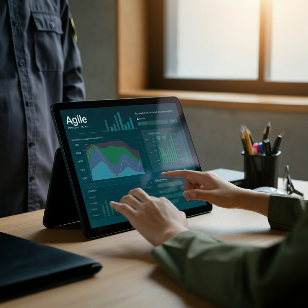 How To Sell On Amazon Seller: Hands collaborating on a digital dashboard in a modern office, illustrating agile team scaling best practices.