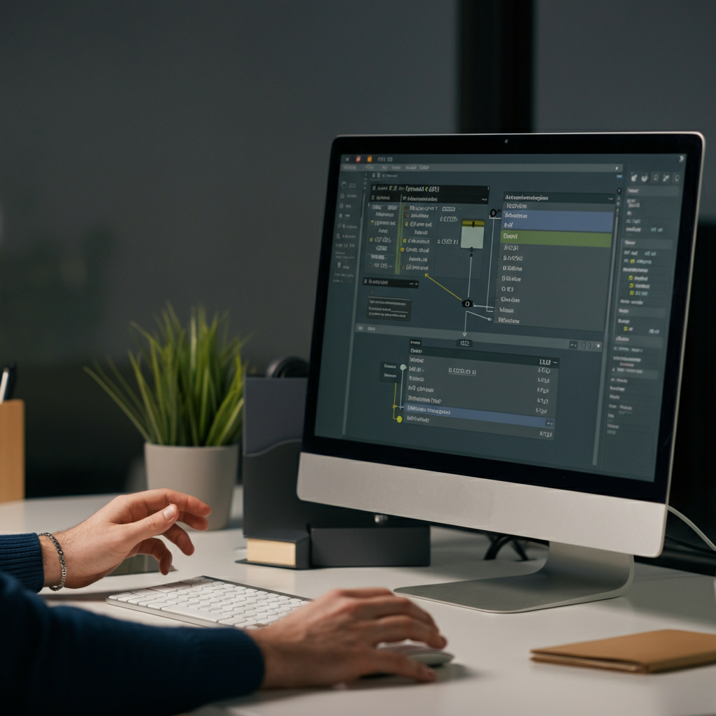 A developer navigating Open Api Operation Id validation steps on an automation platform, highlighting configuration accuracy in a British office.