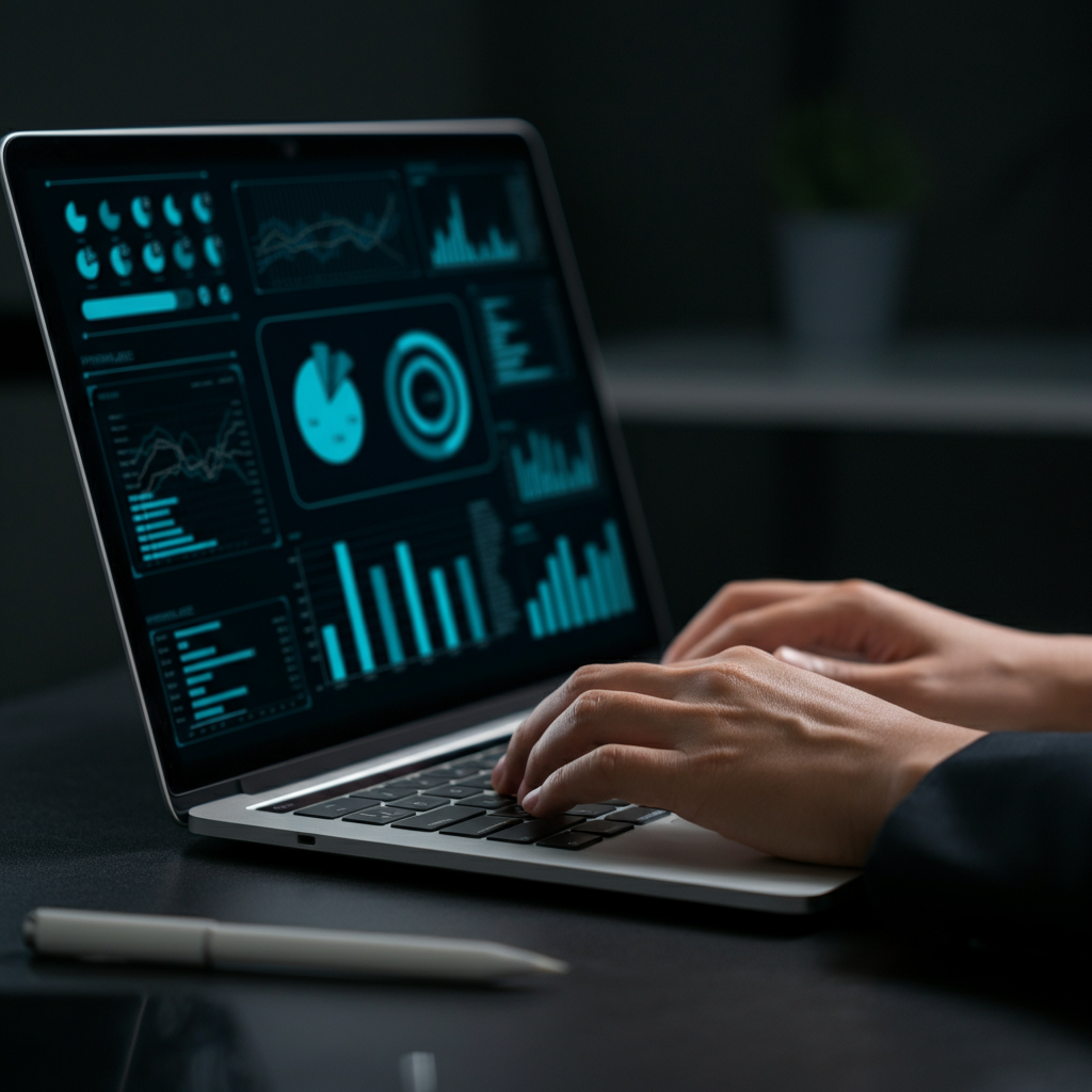 Hands collaborating on a tablet dashboard illustrating automated data pipeline reliability metrics, supporting How DataOps Improves Data Pipeline Reliability.