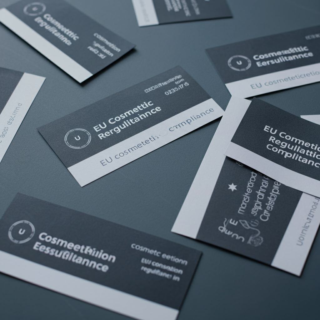 Close-up of beauty product packaging with clear, regulation-compliant labels emphasizing Cosmetic Labeling Requirements for Shopify brands.