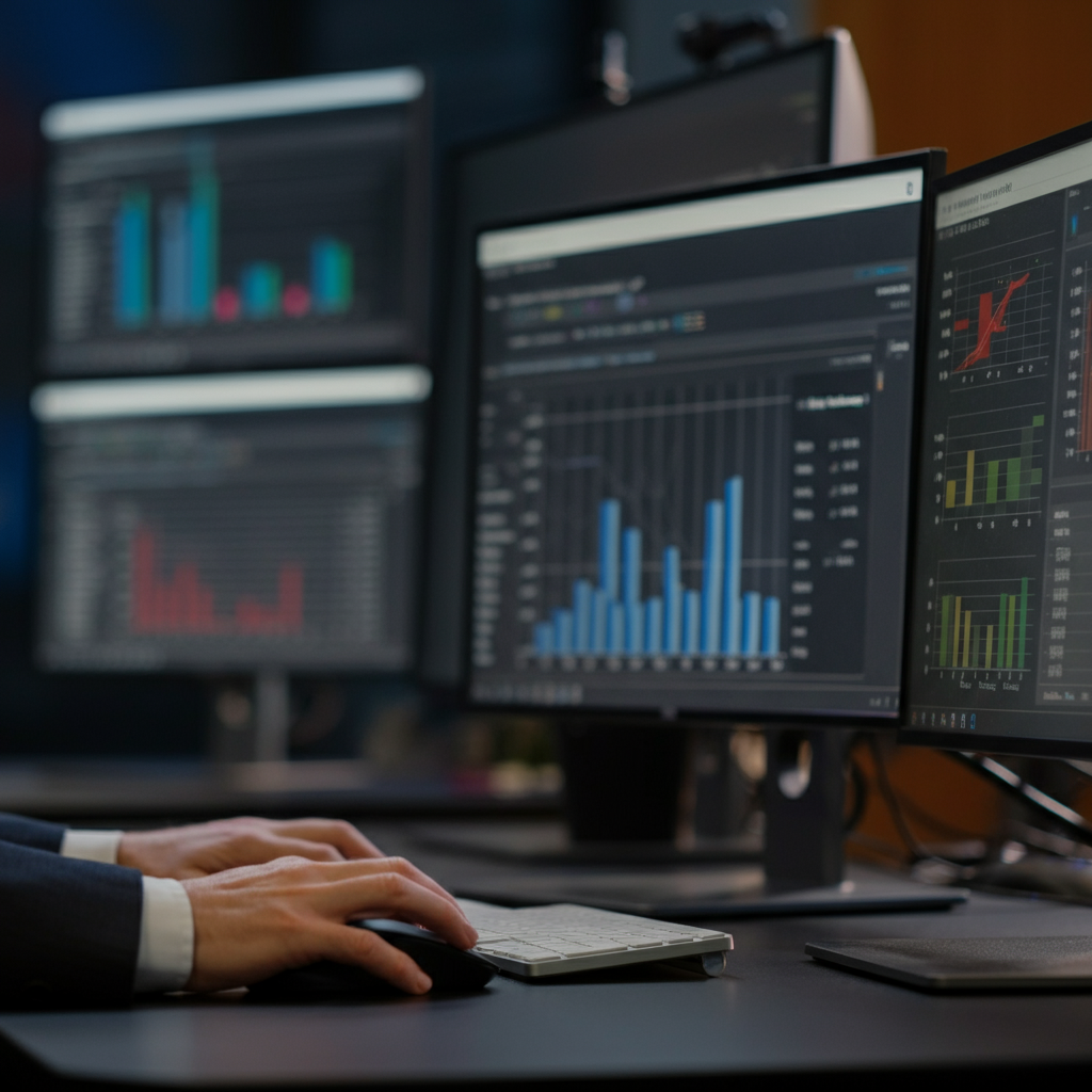 Compliance team members' hands reviewing printed reports and tablets with SAP Business Intelligence Suite analytics in a UK office setting.