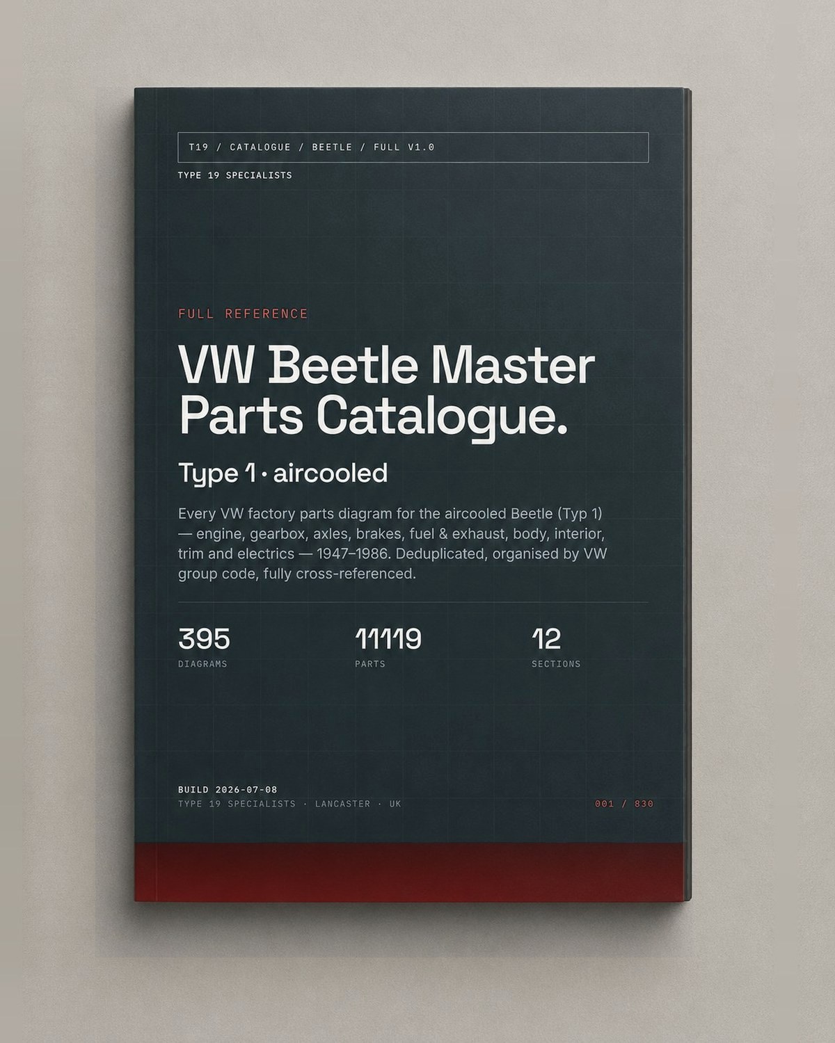 Beetle Master Parts Catalogue — front cover