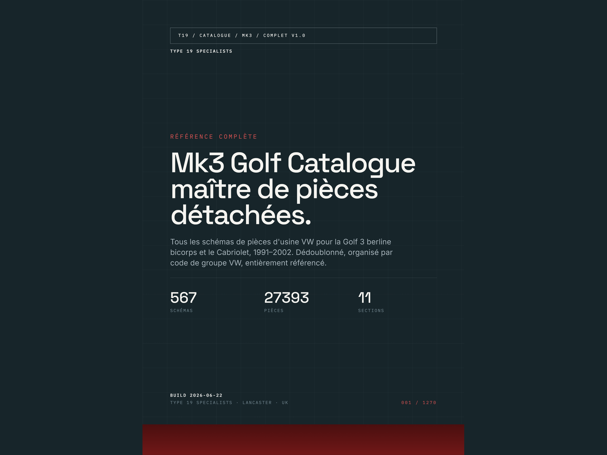 Catalogue Mk3 Golf — Couverture