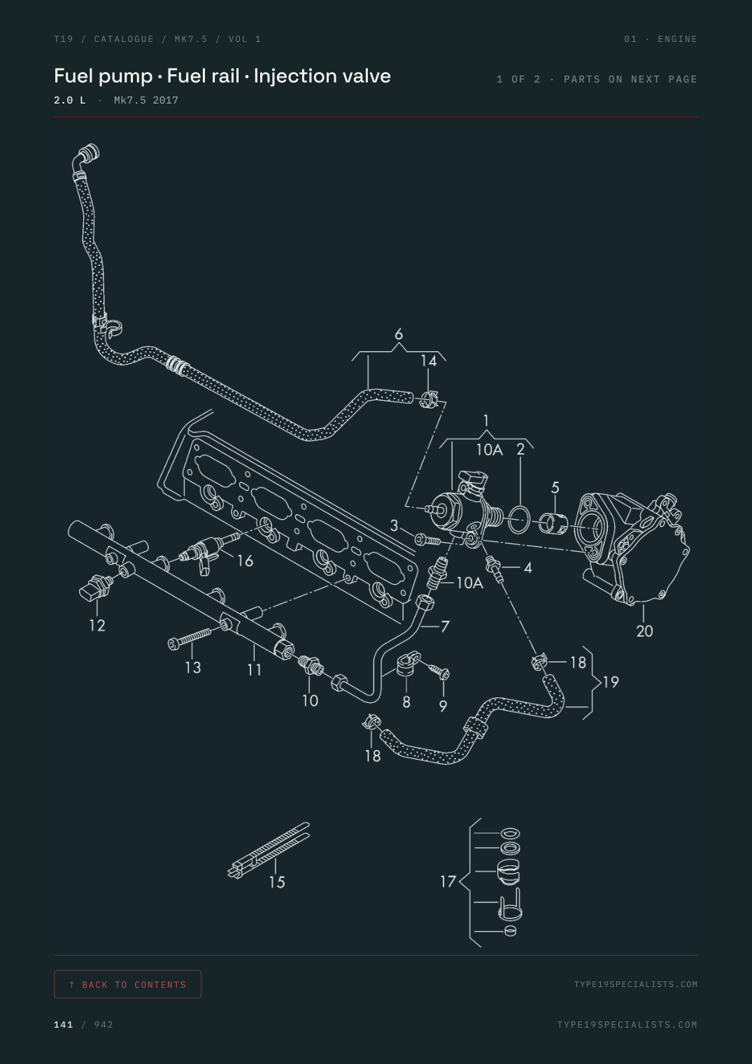 Mk7.5 Golf Master Parts Catalogue — Vol 1 — factory parts diagram