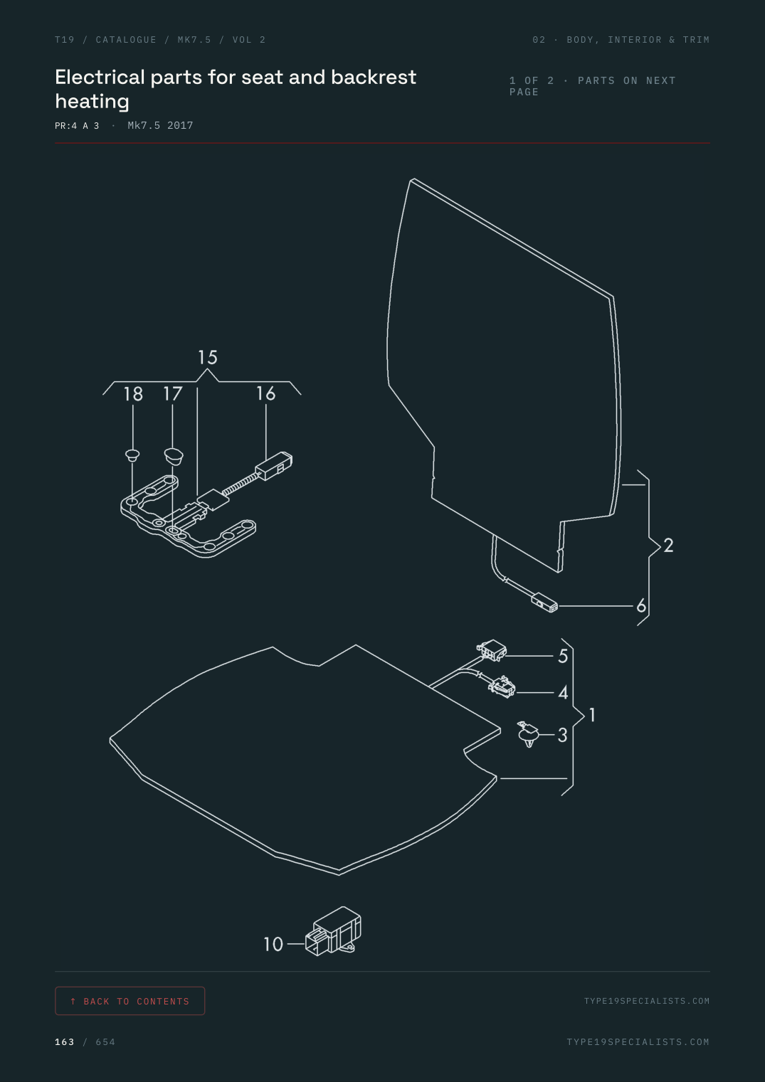 Mk7.5 Golf Master Parts Catalogue — Vol 2 — factory parts diagram