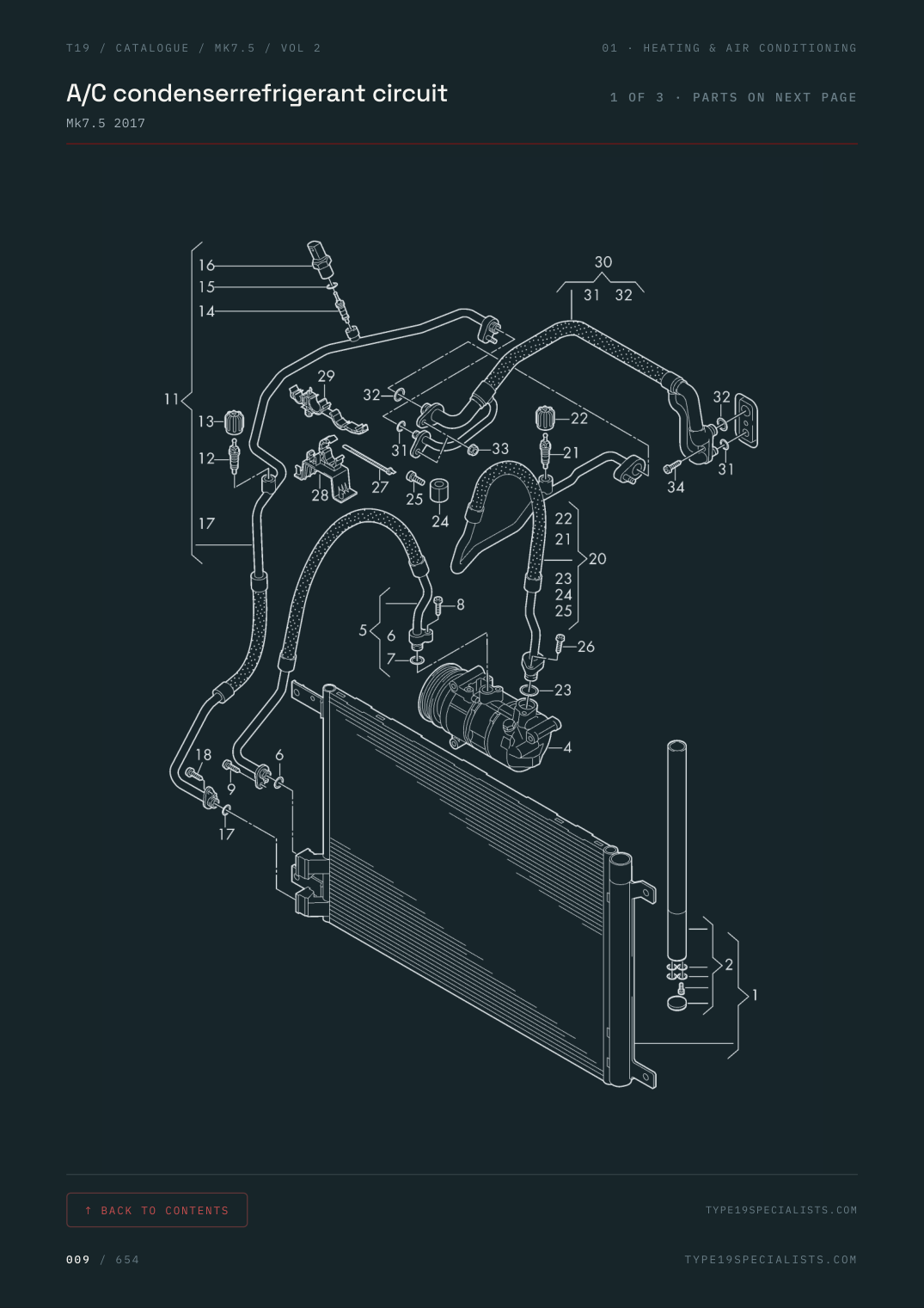 Mk7.5 Golf Master Parts Catalogue — Vol 2 — factory parts diagram