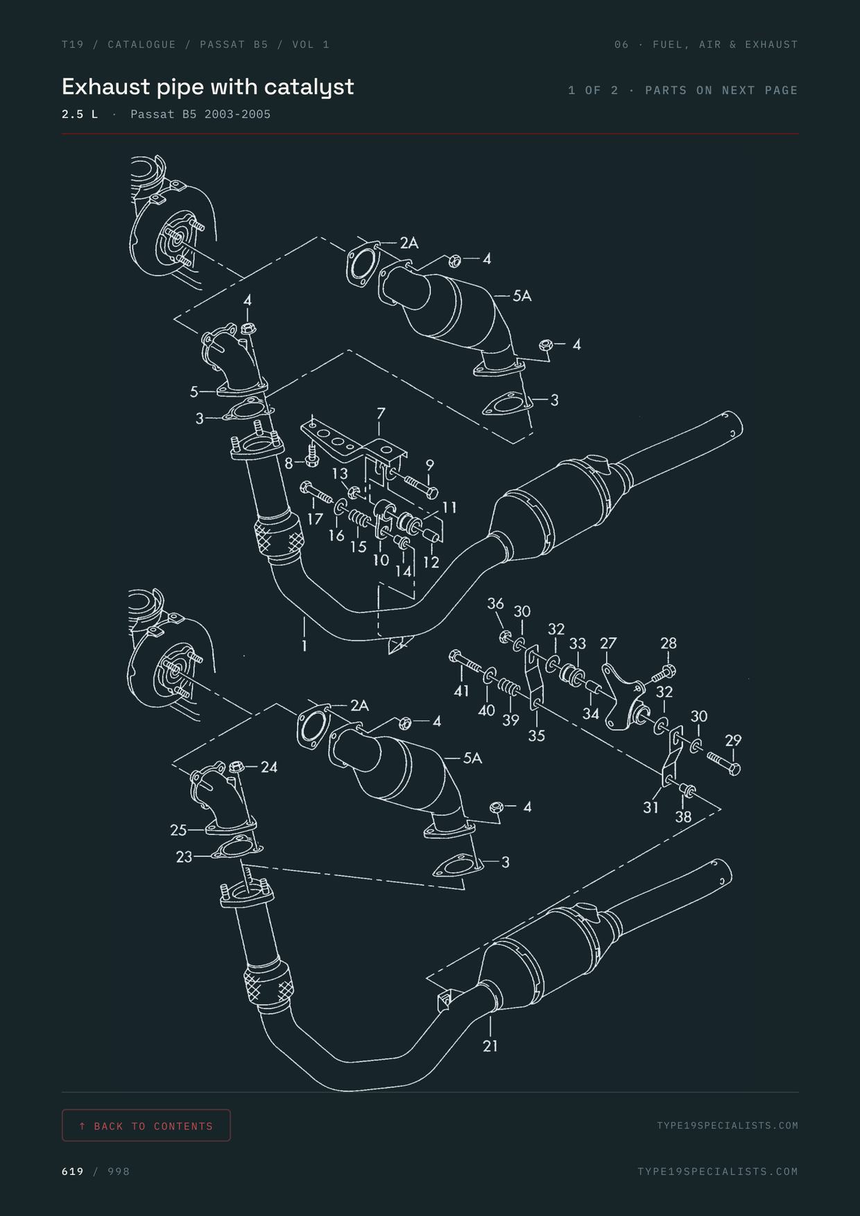 VW Passat B5 Vol 1 Master Parts Catalogue — factory exploded diagram, ready to print A4