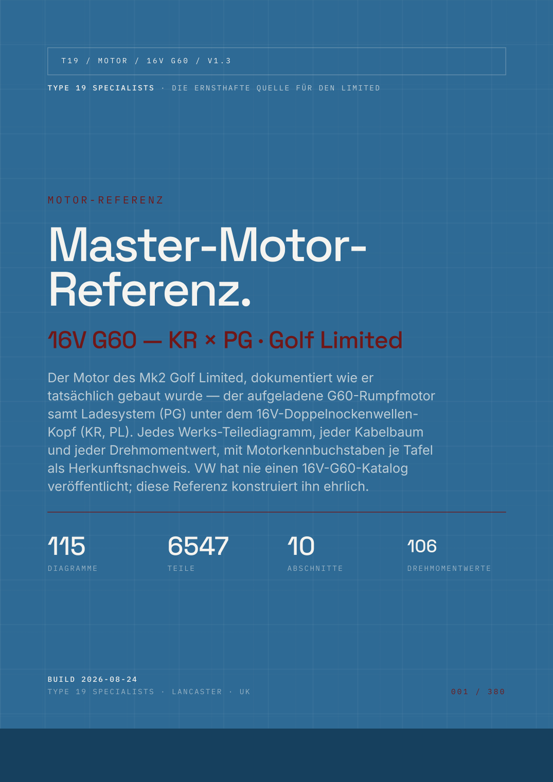Master-Motor-Referenz — 16V G60 — Titelseite