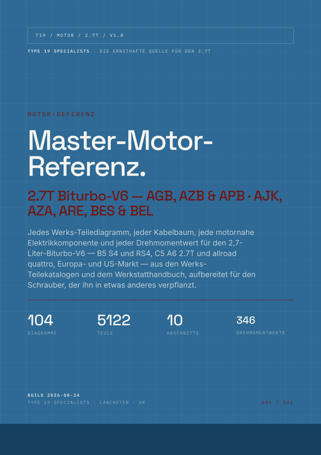 Master-Motor-Referenz — 2.7T — Titelseite
