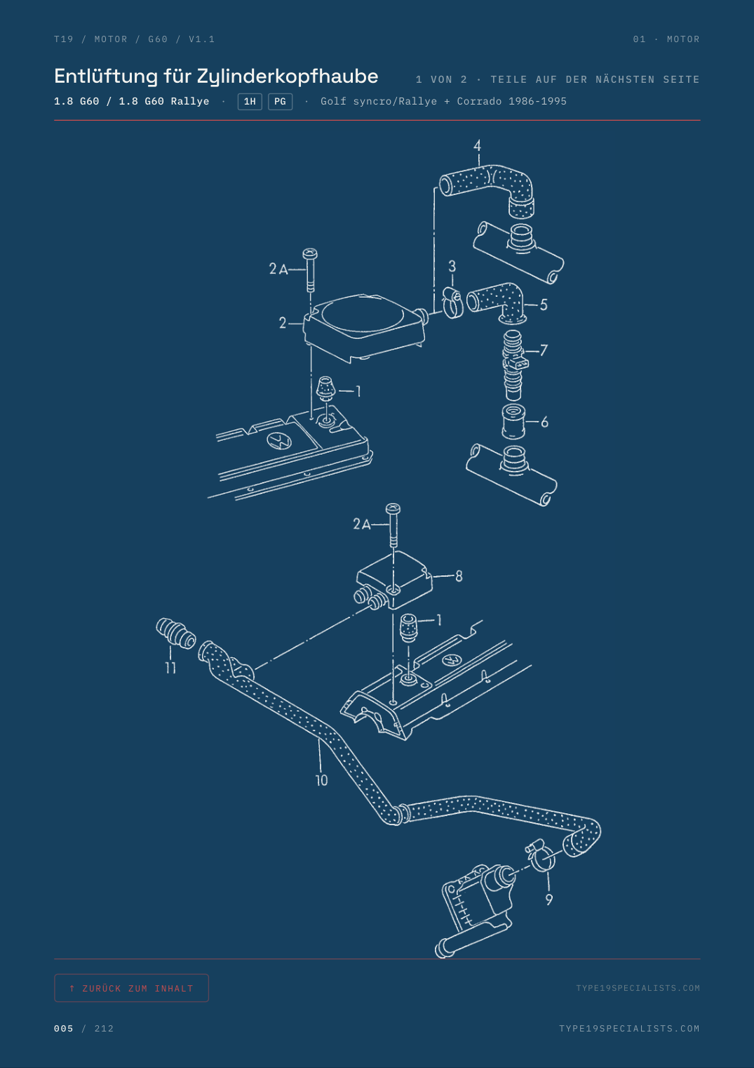 Master-Motor-Referenz — G60 — Werks-Teilediagramm