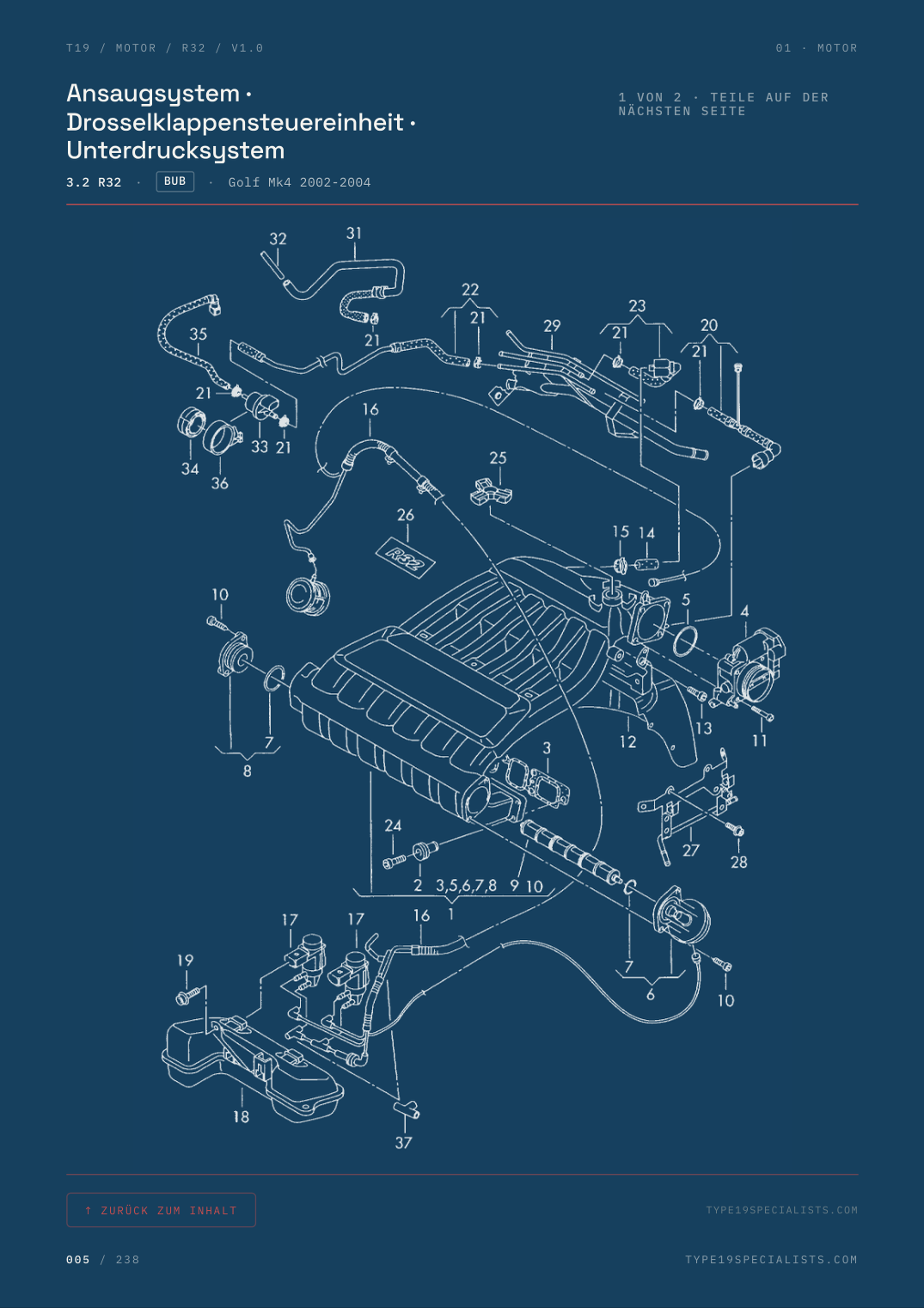 Master-Motor-Referenz — R32 — Werks-Teilediagramm