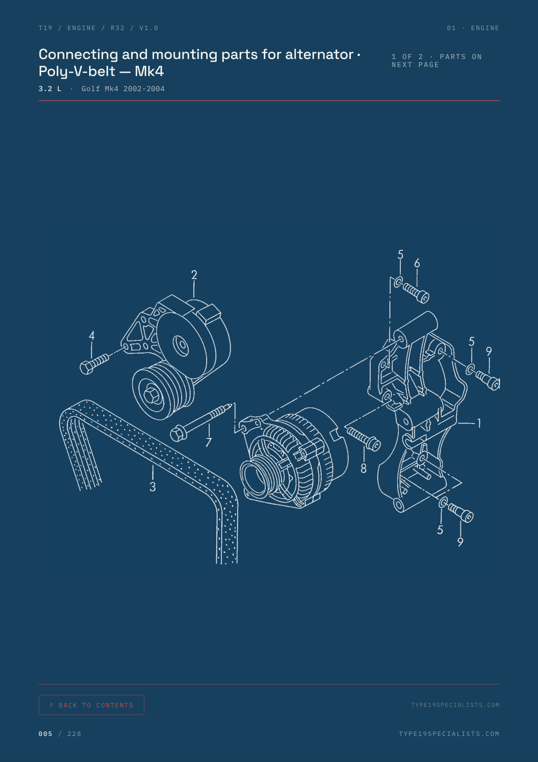 Master Engine Reference — R32 — factory parts diagram