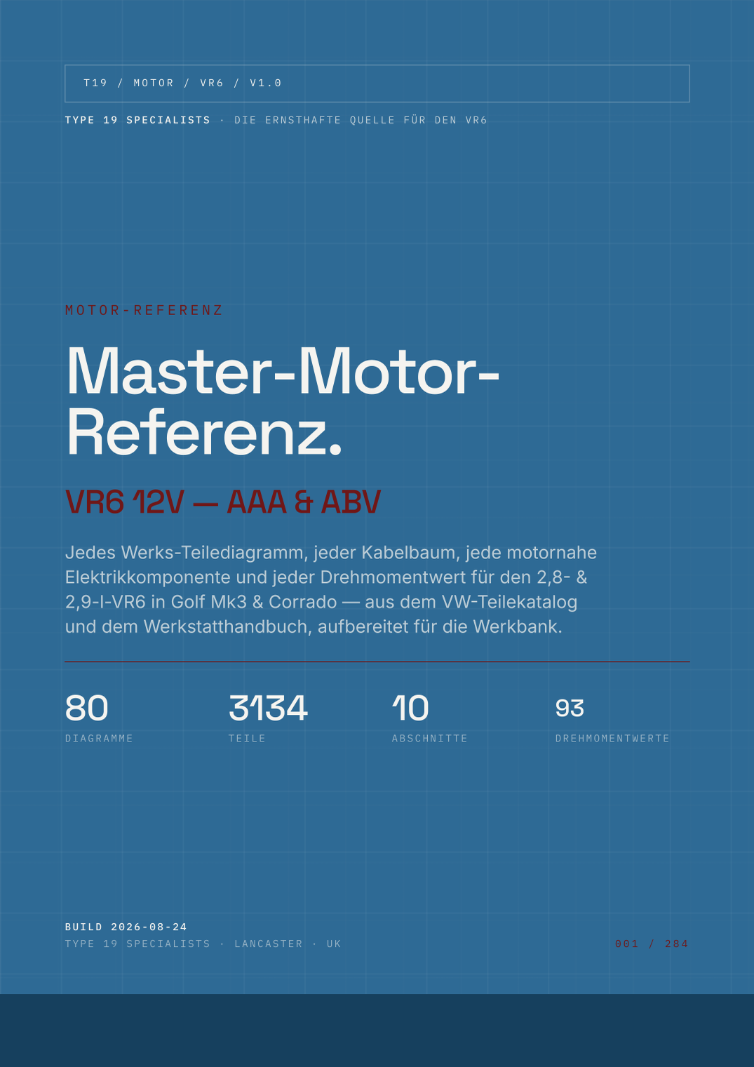 Master-Motor-Referenz — VR6 12V — Titelseite