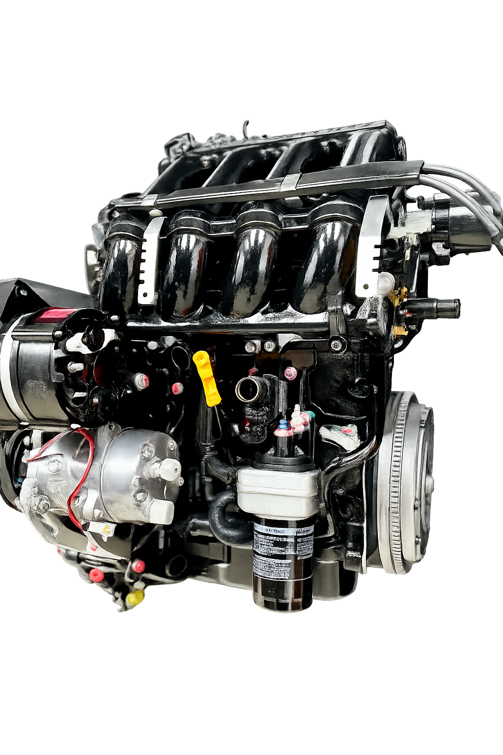 Type 19 reconditioned 2.1 9A 16V engine — three-quarter studio shot showing 16V intake manifold and ancillaries