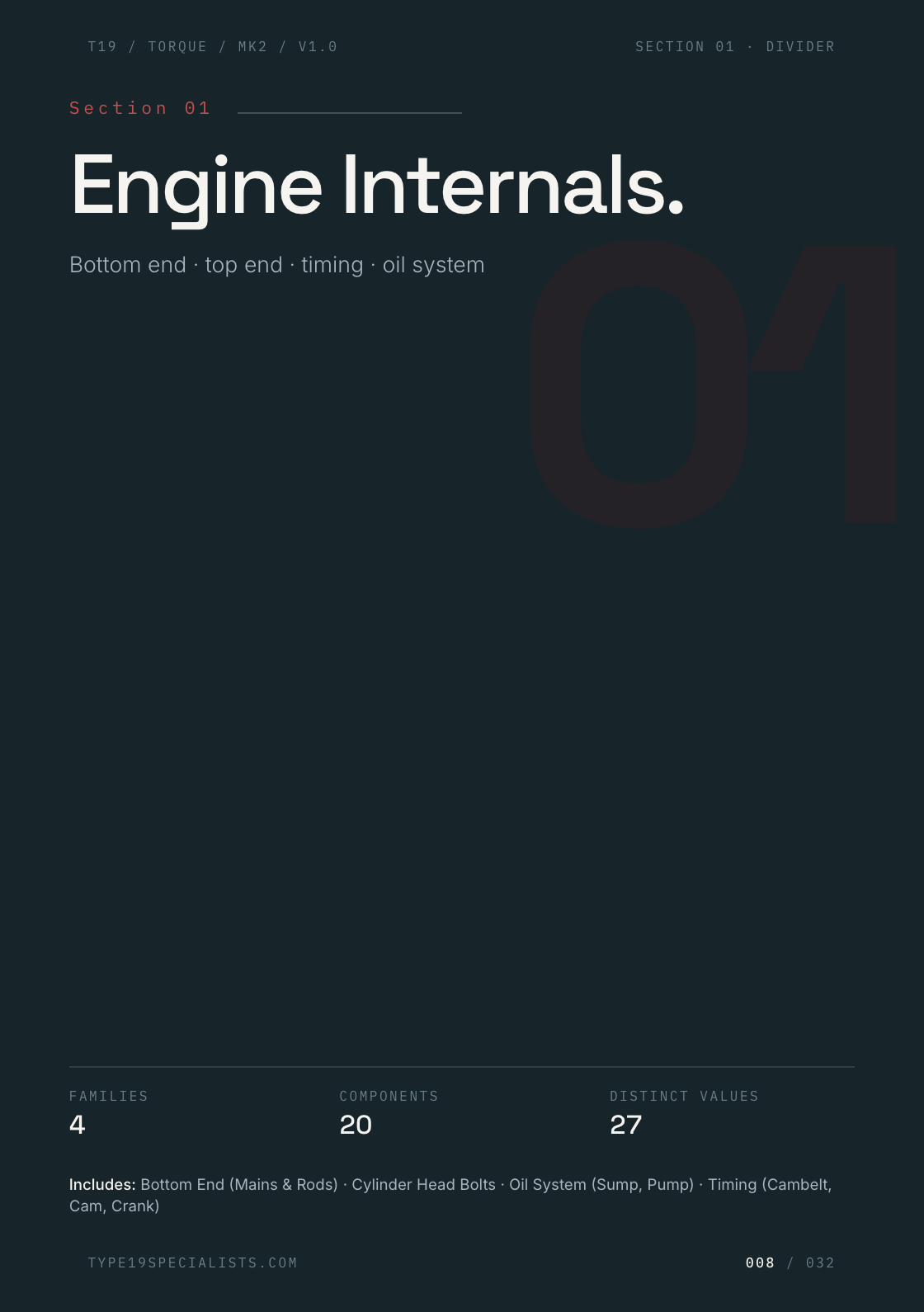 Section 01 divider — Engine Internals