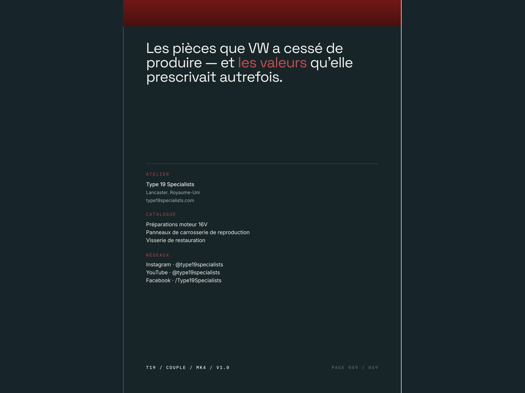 Référence couple Mk4 Golf — Quatrième de couverture