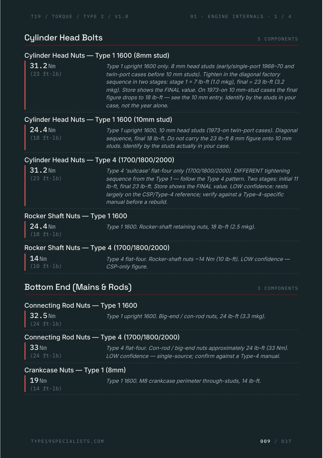 VW Type 2 Bay Window Master Torque Reference — sample page 3